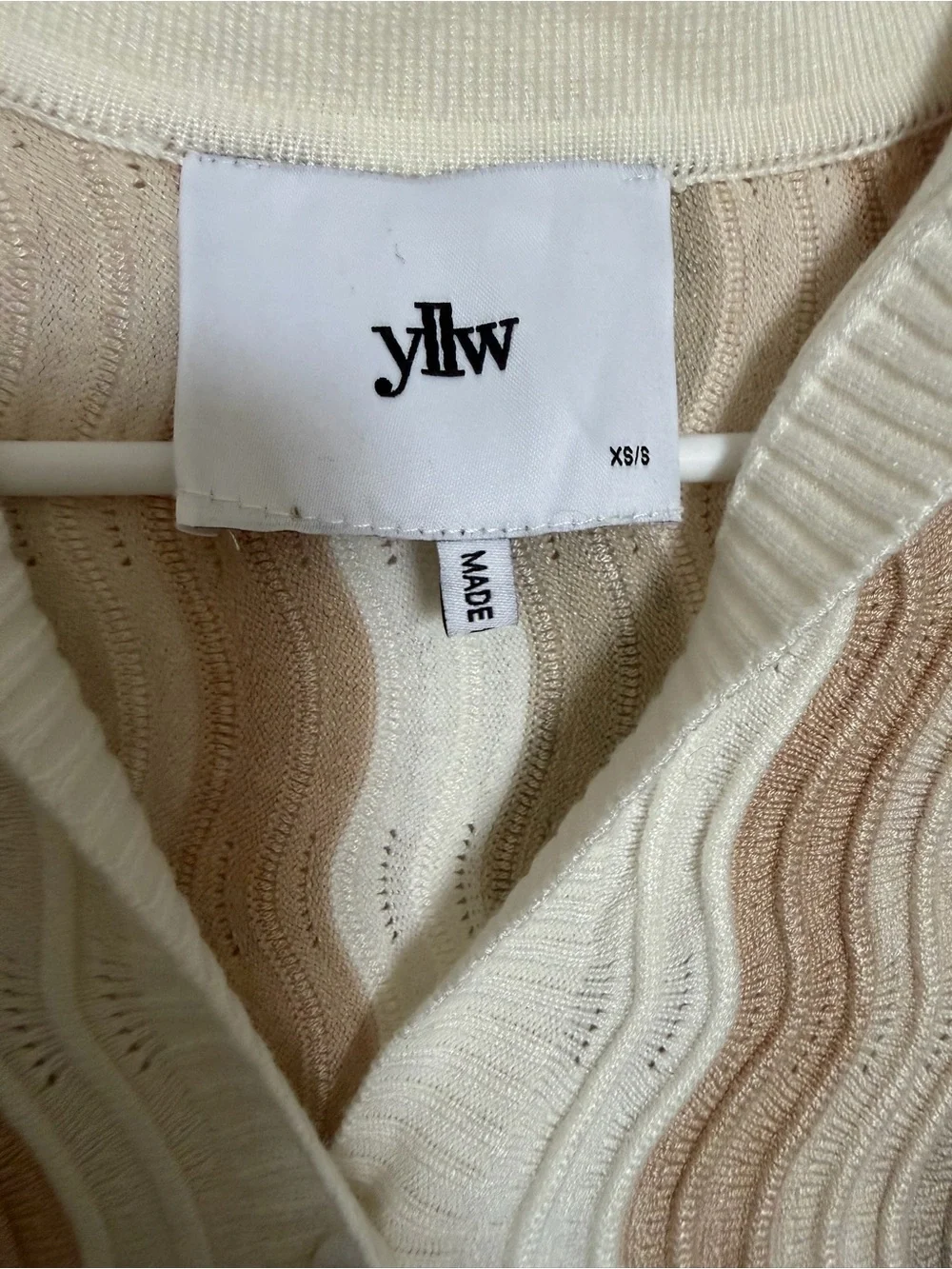 Yellow The Label Felix Knit Dress in Neutral - Picture 4 of 4